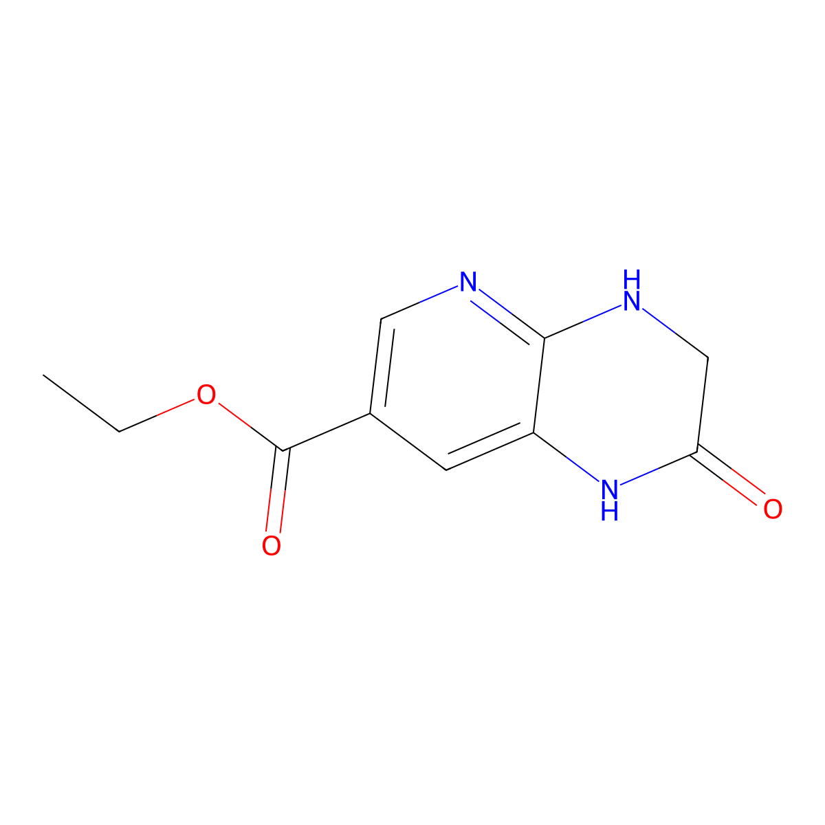 ethyl 2-oxo-1H,2H,3H,4H-pyrido[2,3-b]pyrazine-7-carboxylate molecular structure, CAS 2913419-02-8