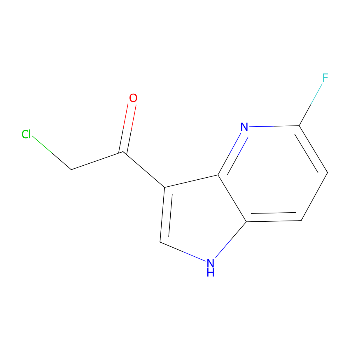 2-chloro-1-{5-fluoro-1H-pyrrolo[3,2-b]pyridin-3-yl}ethan-1-one molecular structure, CAS 2913419-12-0