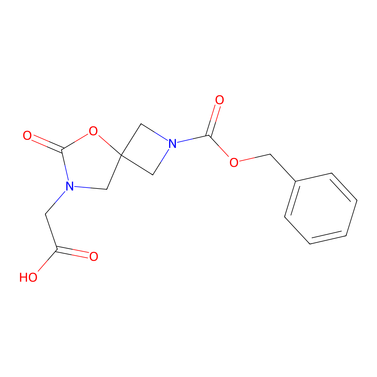 2-{2-[(Benzyloxy)carbonyl]-6-oxo-5-oxa-2,7-diazaspiro[3.4]octan-7-yl}acetic acid molecular structure, CAS 2913419-14-2