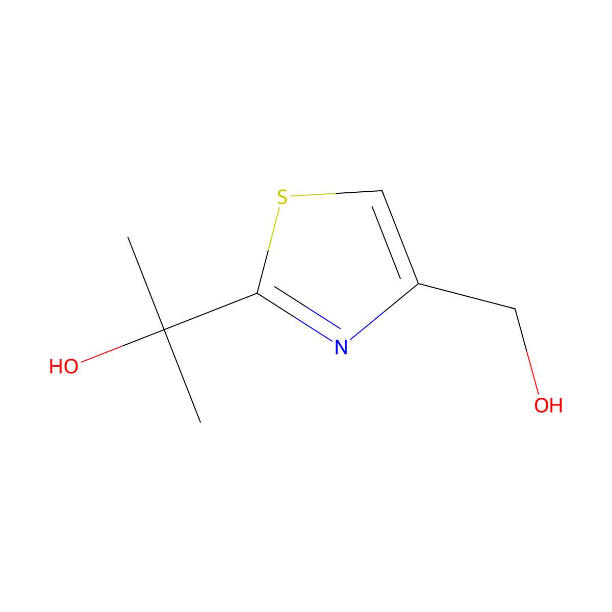 2-[4-(Hydroxymethyl)-1,3-thiazol-2-yl]propan-2-ol molecular structure, CAS 2913420-38-7