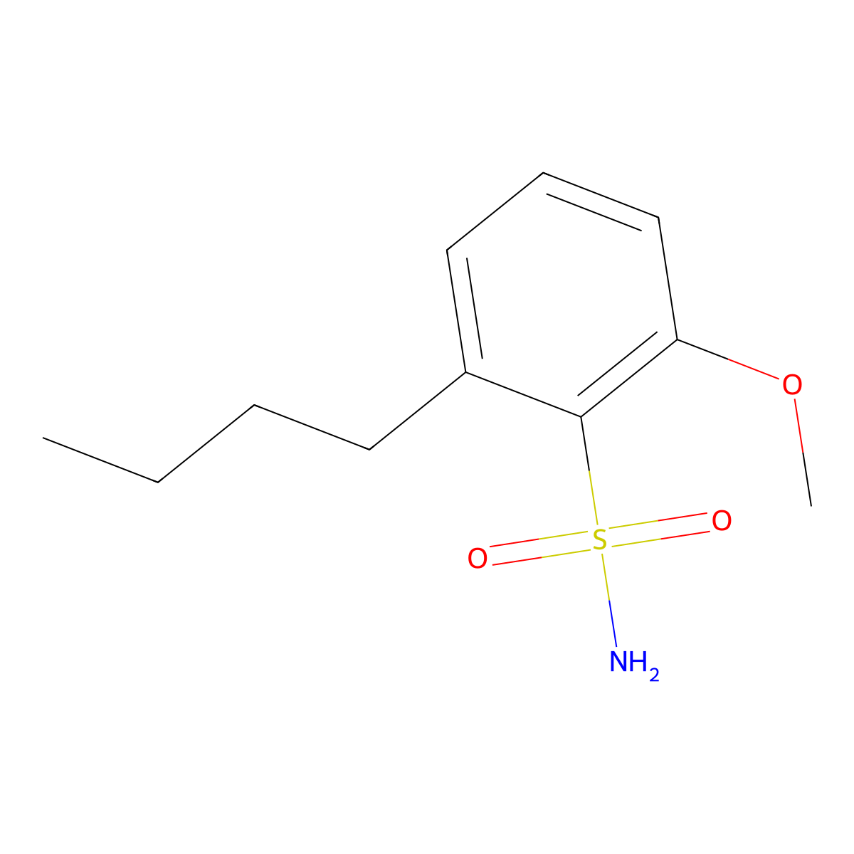 2-Butyl-6-methoxybenzene-1-sulfonamide molecular structure, CAS 2913420-48-9