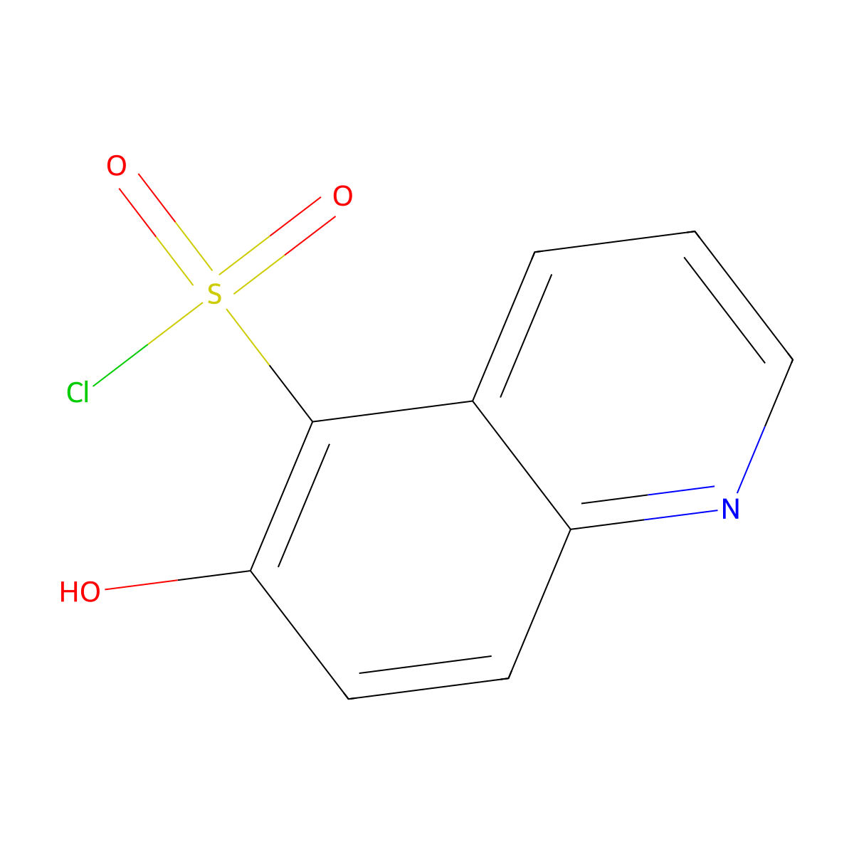 6-Hydroxyquinoline-5-sulfonyl chloride molecular structure, CAS 2913420-49-0