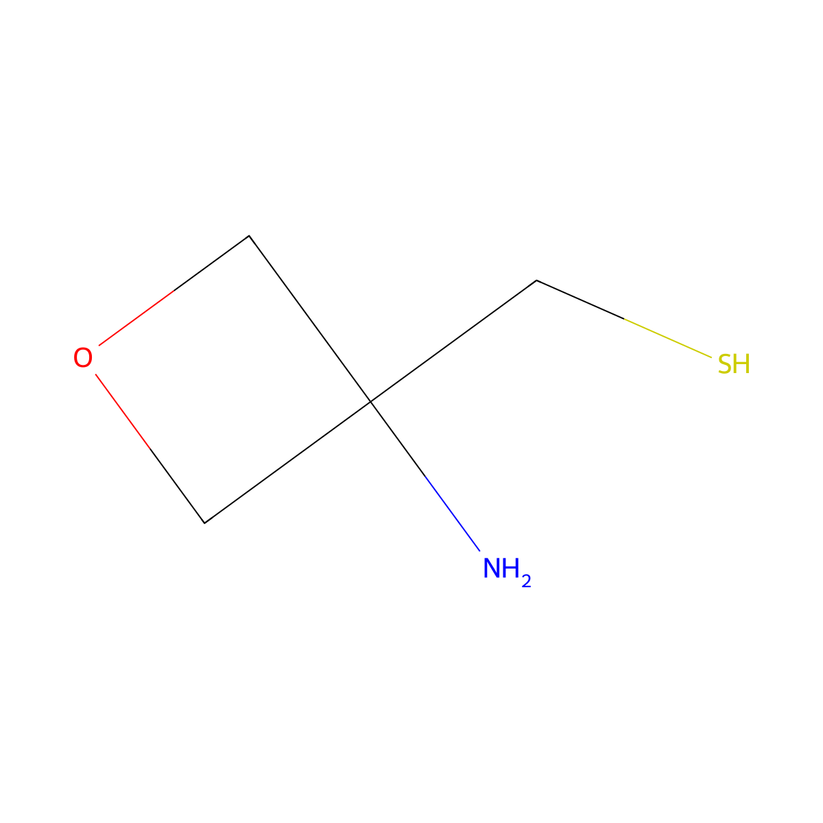 (3-Aminooxetan-3-yl)methanethiol molecular structure, CAS 2913420-50-3
