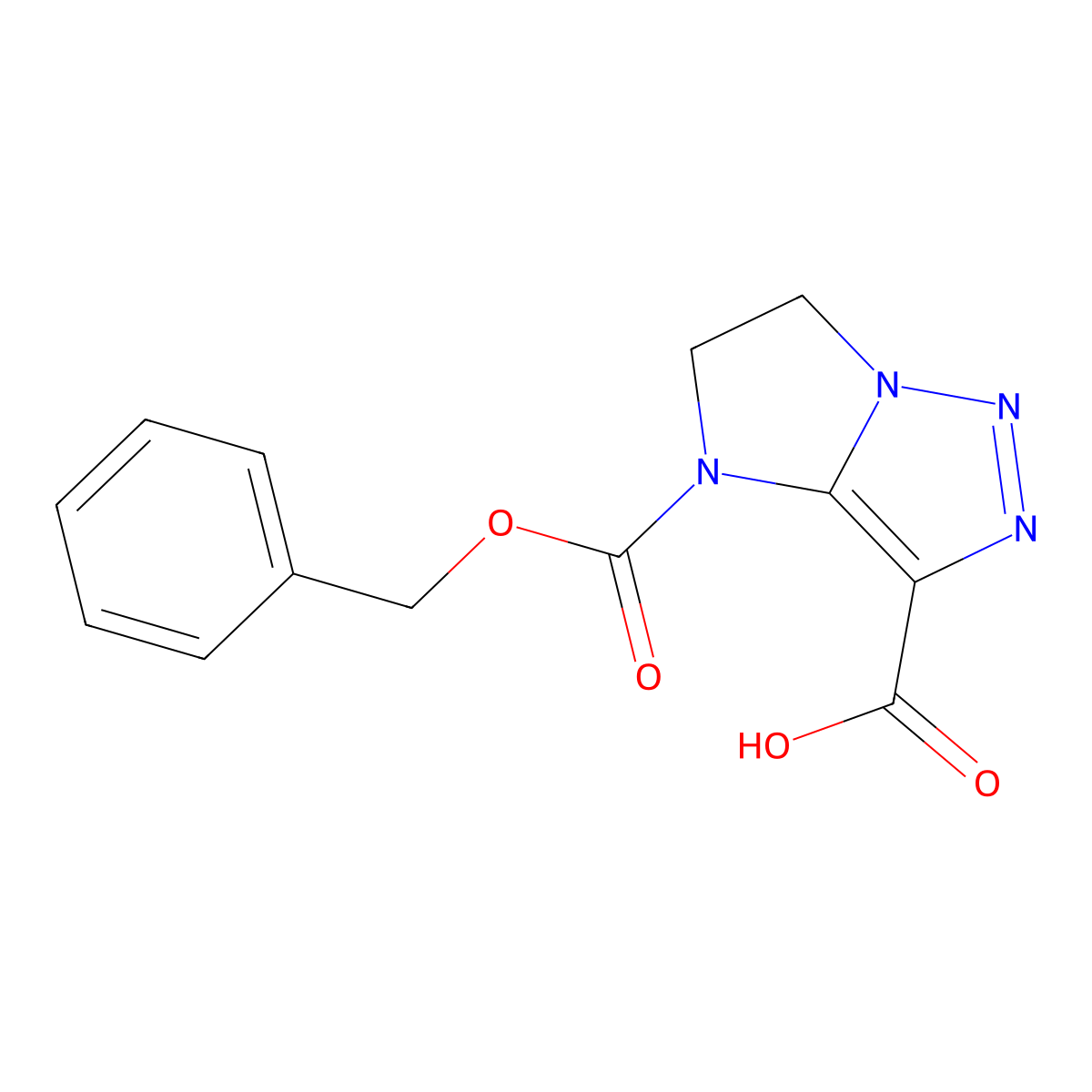 4-[(benzyloxy)carbonyl]-4H,5H,6H-imidazo[1,2-c][1,2,3]triazole-3-carboxylic acid molecular structure, CAS 2913420-58-1