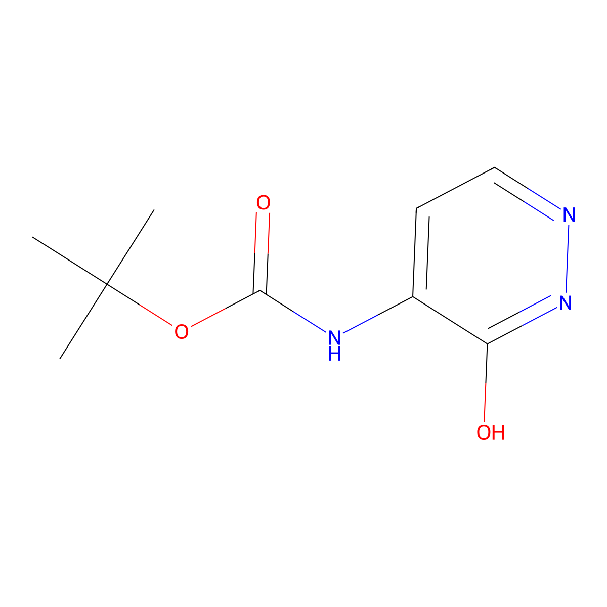 tert-butyl N-(3-hydroxypyridazin-4-yl)carbamate molecular structure, CAS 2913420-61-6
