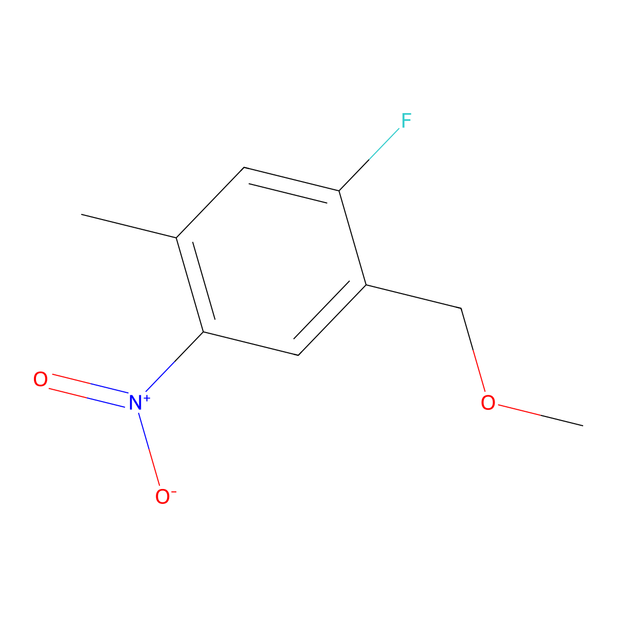 1-Fluoro-2-(methoxymethyl)-5-methyl-4-nitrobenzene molecular structure, CAS 2913420-83-2