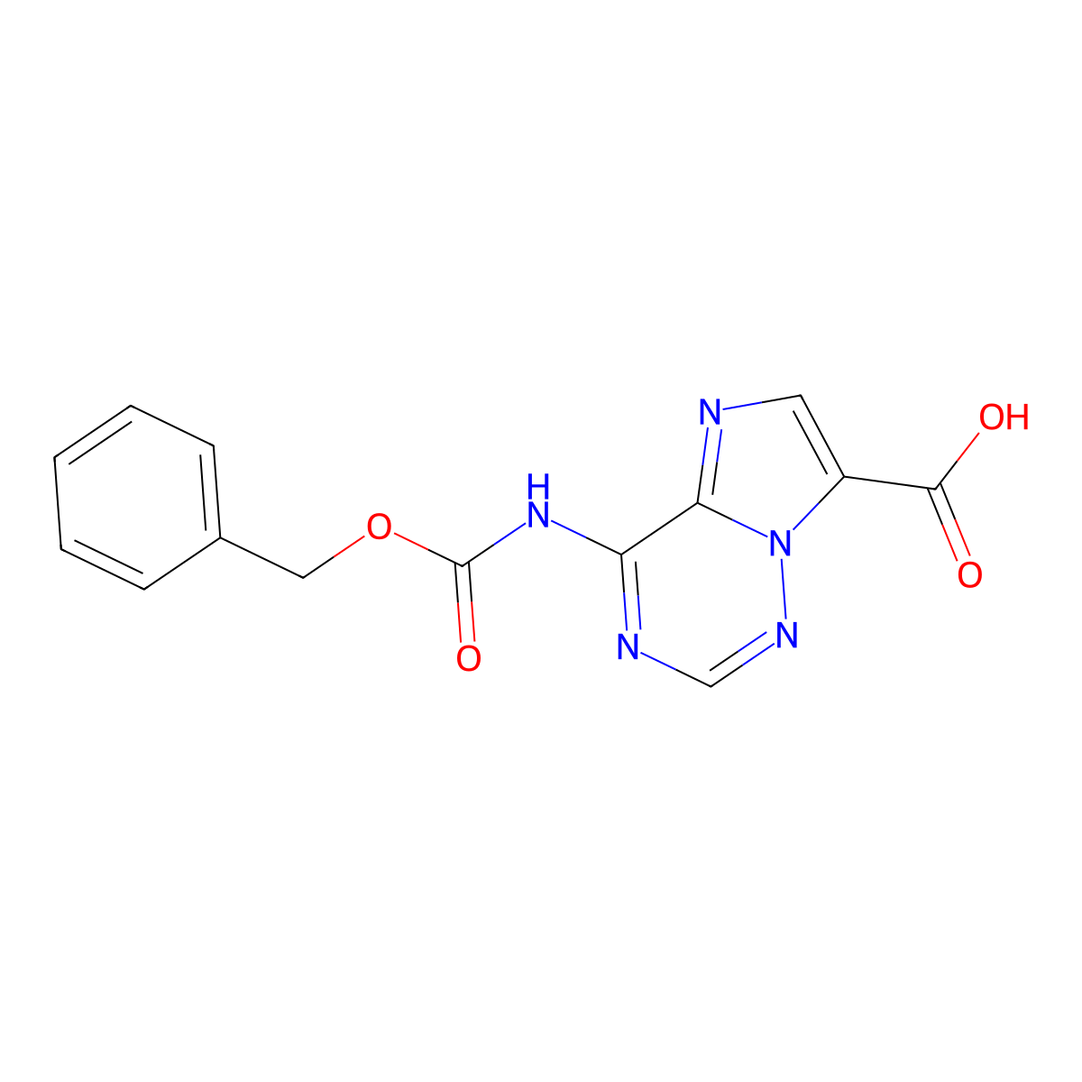 4-{[(Benzyloxy)carbonyl]amino}imidazo[2,1-f][1,2,4]triazine-7-carboxylic acid molecular structure, CAS 2913421-10-8