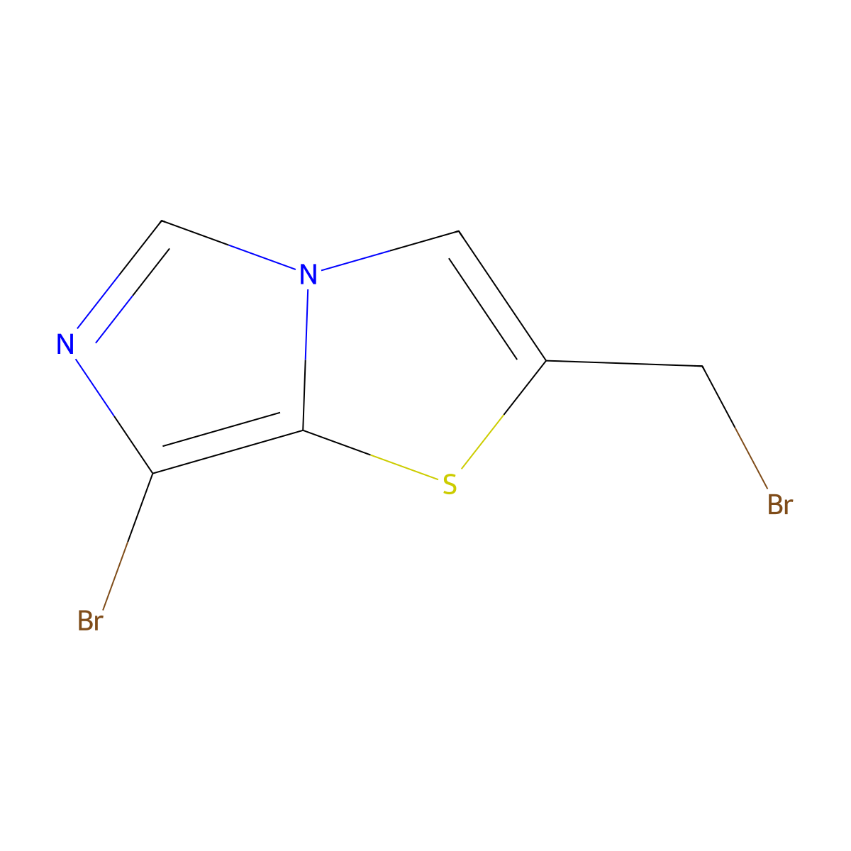 7-Bromo-2-(bromomethyl)imidazo[4,3-b][1,3]thiazole molecular structure, CAS 2913421-20-0