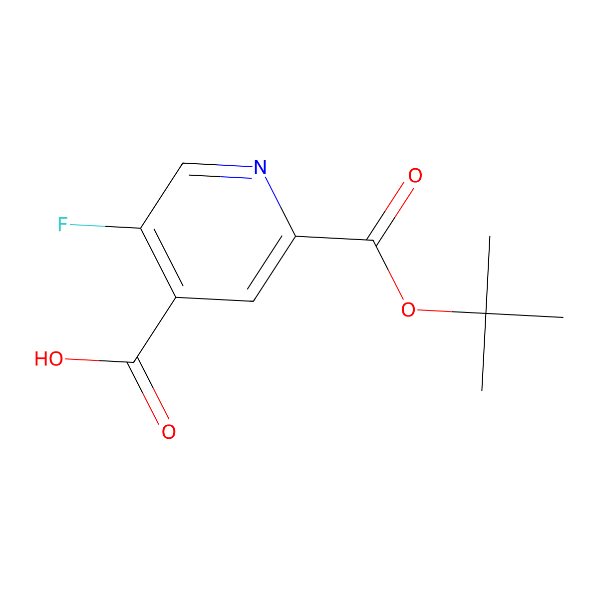 2-[(Tert-butoxy)carbonyl]-5-fluoropyridine-4-carboxylic acid molecular structure, CAS 2913421-24-4
