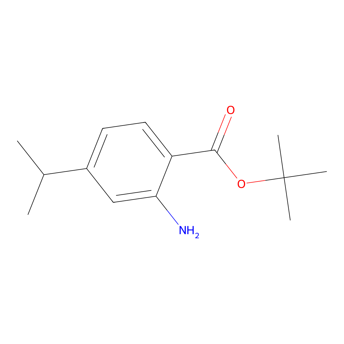 Tert-butyl 2-amino-4-(propan-2-yl)benzoate molecular structure, CAS 2913421-55-1