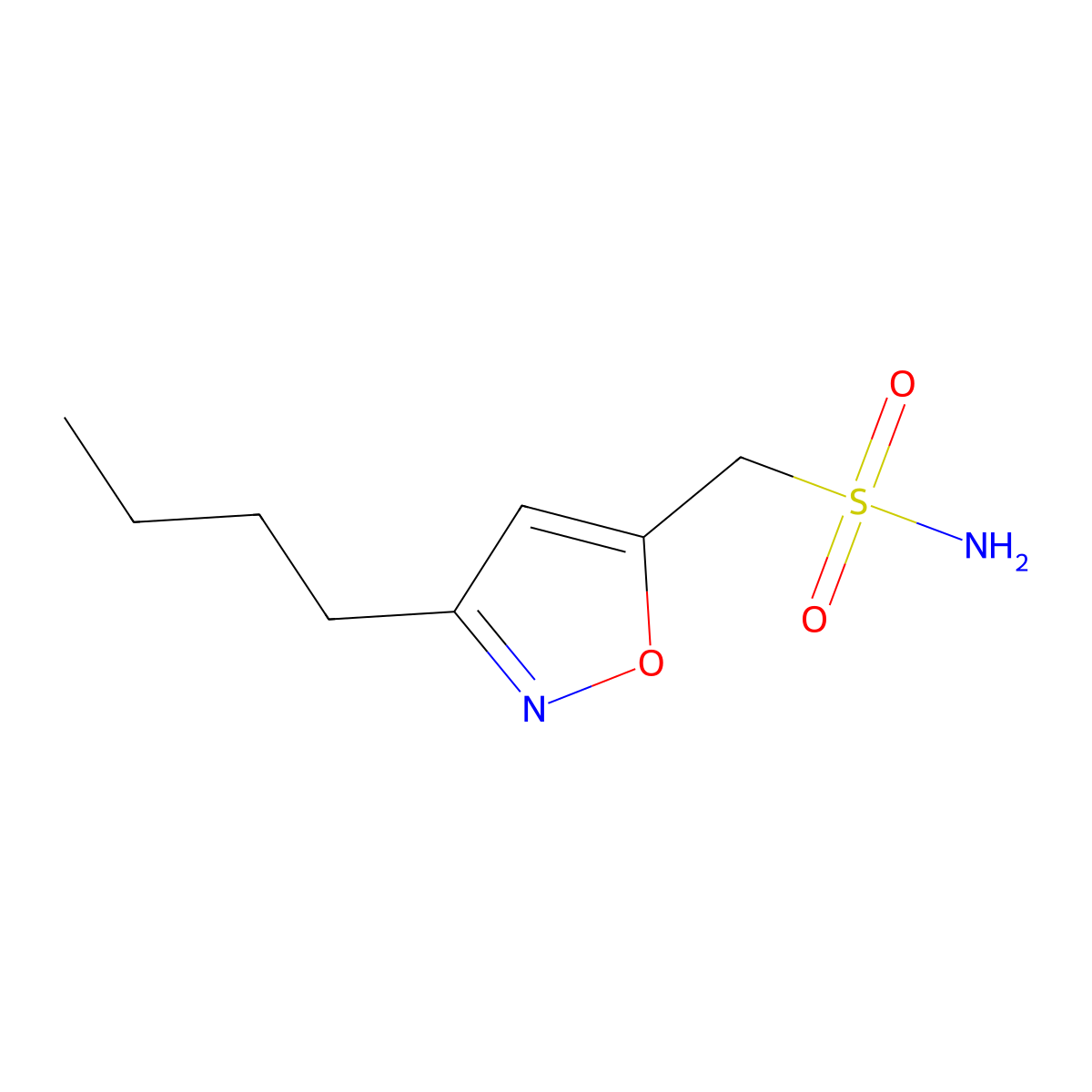 (3-Butyl-1,2-oxazol-5-yl)methanesulfonamide molecular structure, CAS 2913421-87-9