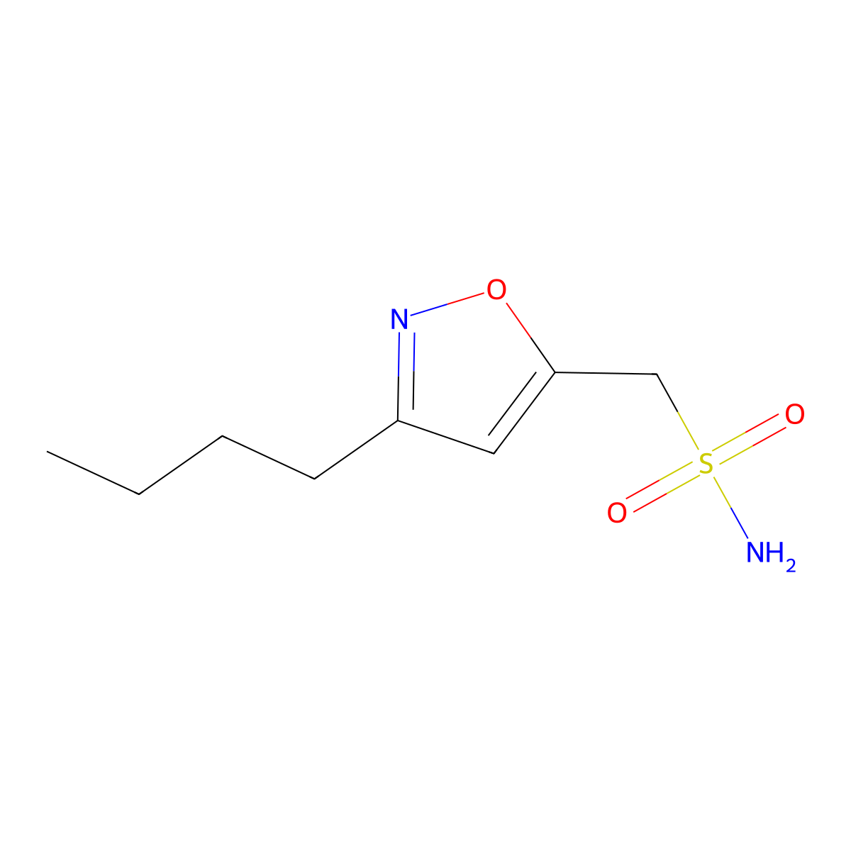 (3-Butyl-1,2-oxazol-5-yl)methanesulfonamide molecular structure, CAS 2913421-87-9