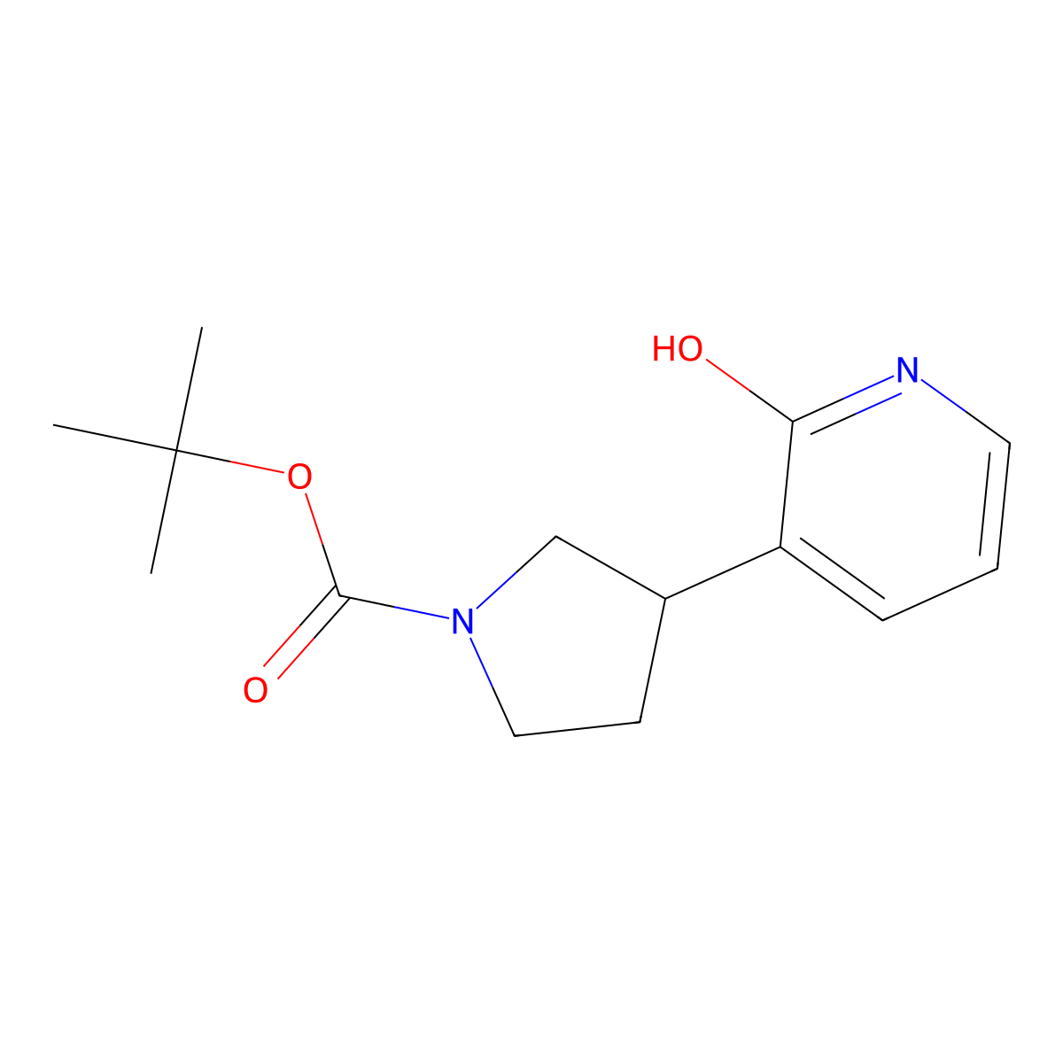 Tert-butyl 3-(2-hydroxypyridin-3-yl)pyrrolidine-1-carboxylate molecular structure, CAS 2913422-05-4