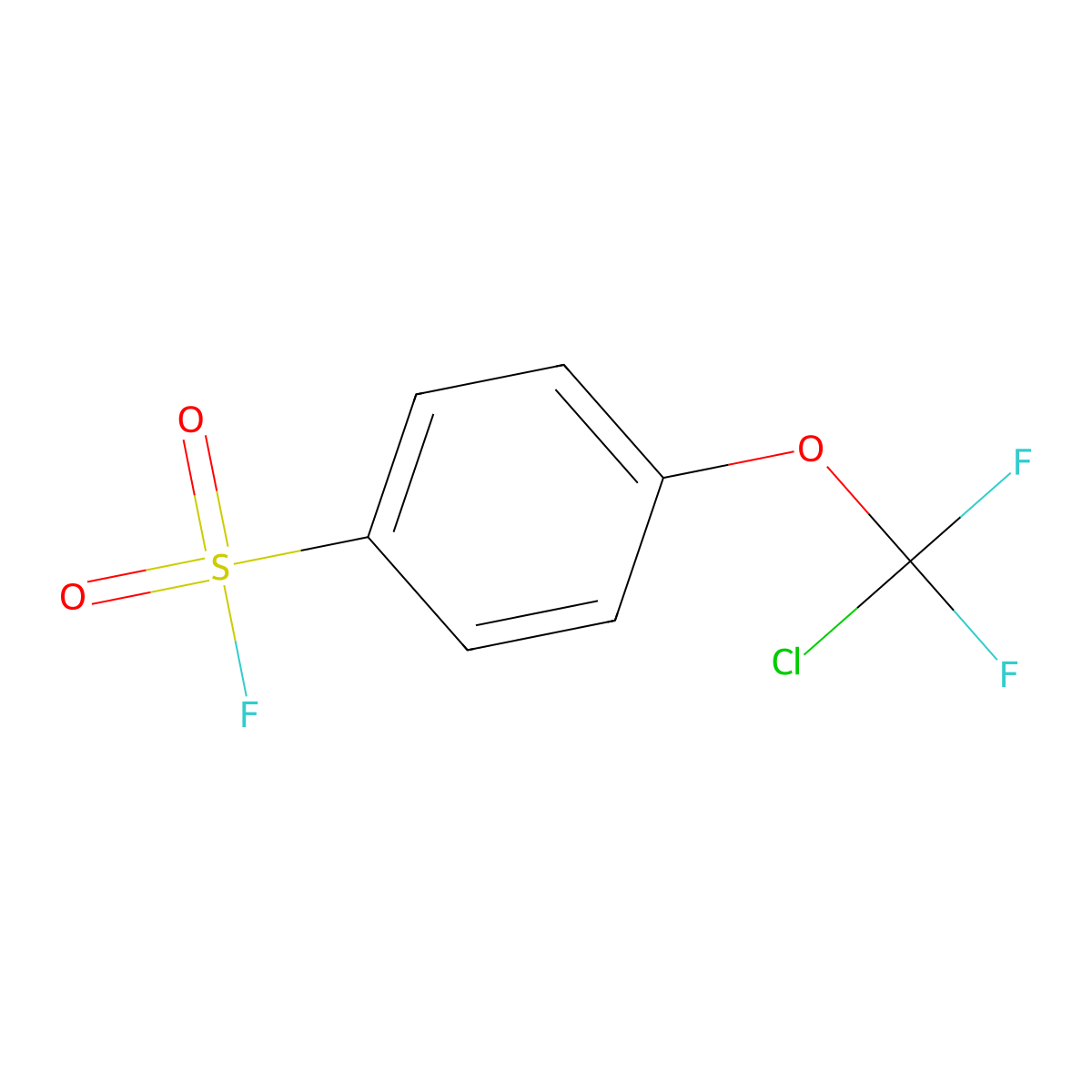 4-(Chlorodifluoromethoxy)benzene-1-sulfonyl fluoride molecular structure, CAS 2913422-08-7