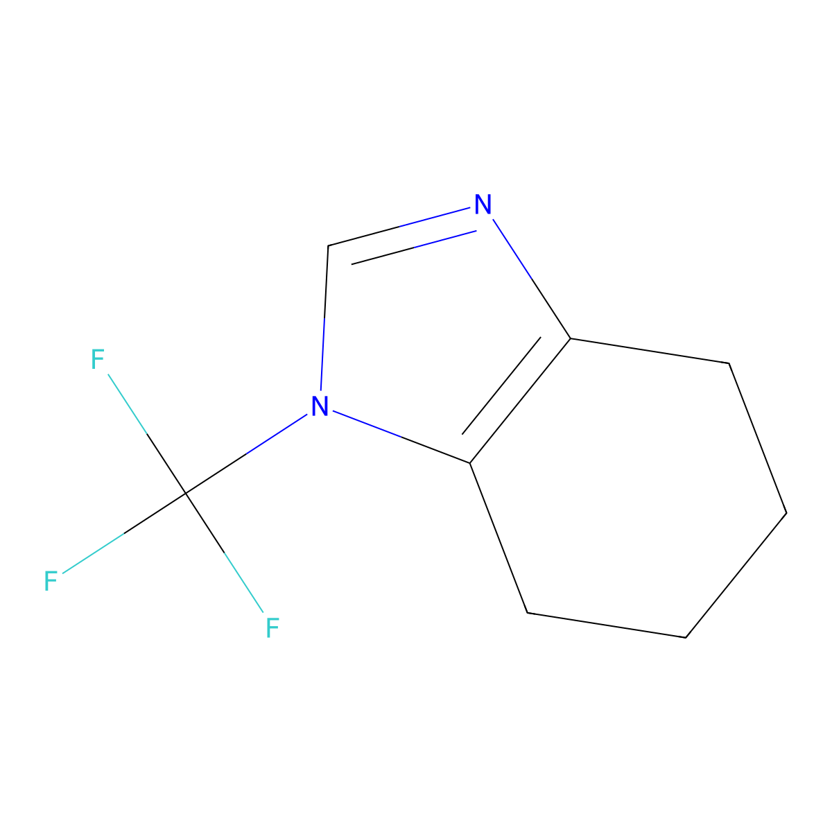 1-(trifluoromethyl)-4,5,6,7-tetrahydro-1H-1,3-benzodiazole molecular structure, CAS 2913422-16-7