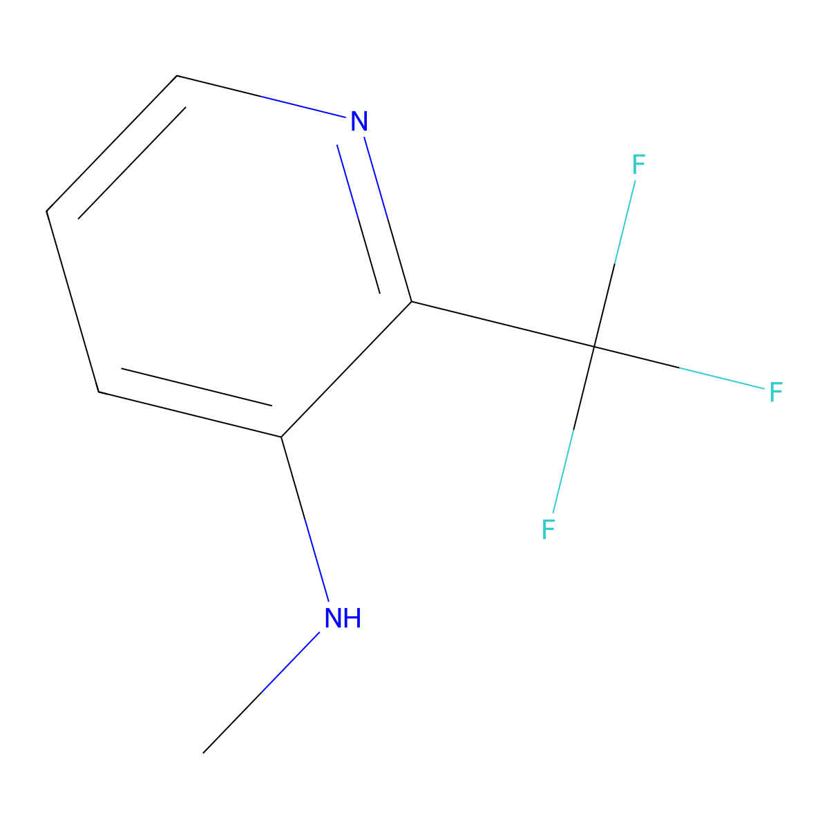 N-methyl-2-(trifluoromethyl)pyridin-3-amine molecular structure, CAS 2913422-47-4