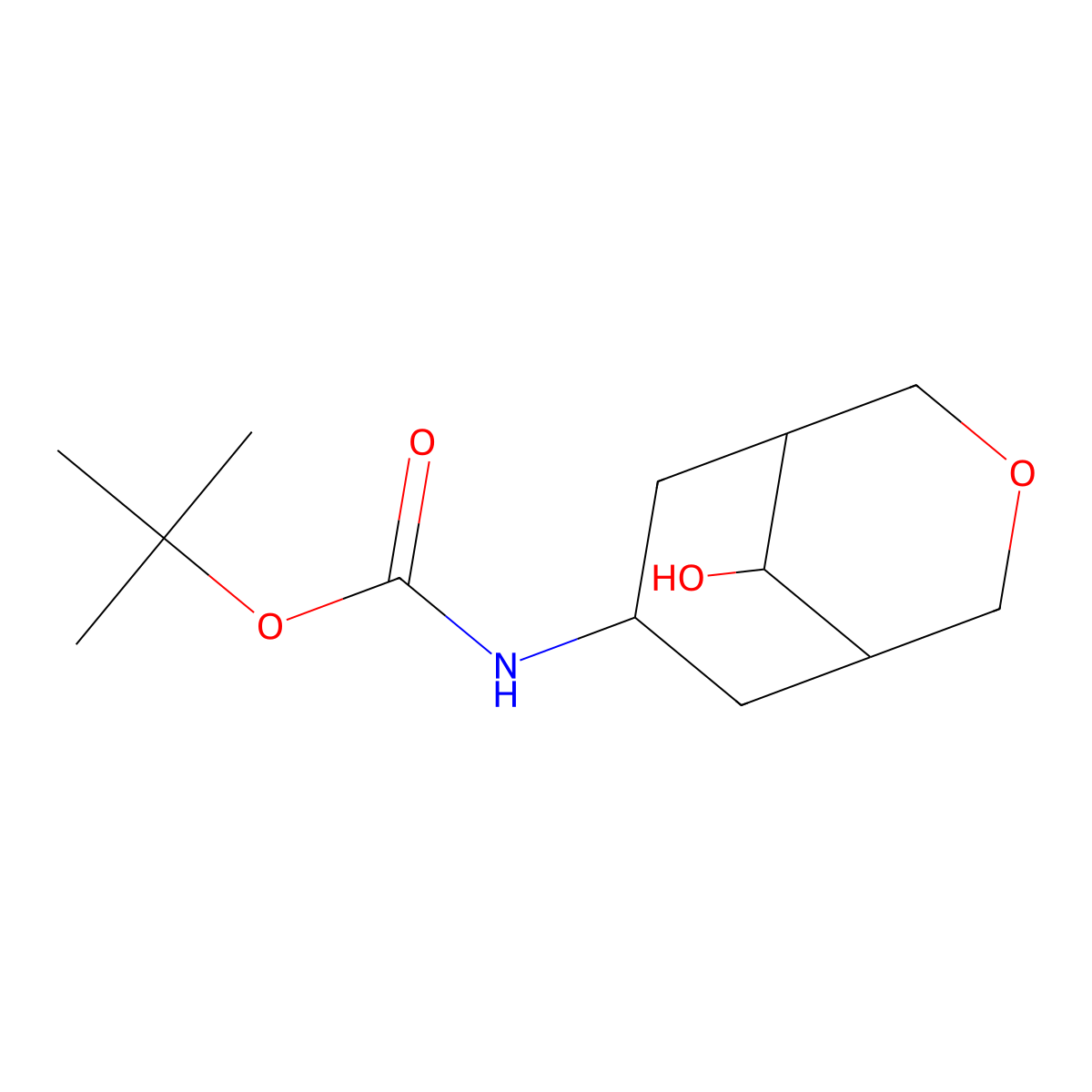 tert-butyl N-{9-hydroxy-3-oxabicyclo[3.3.1]nonan-7-yl}carbamate molecular structure, CAS 2913422-50-9