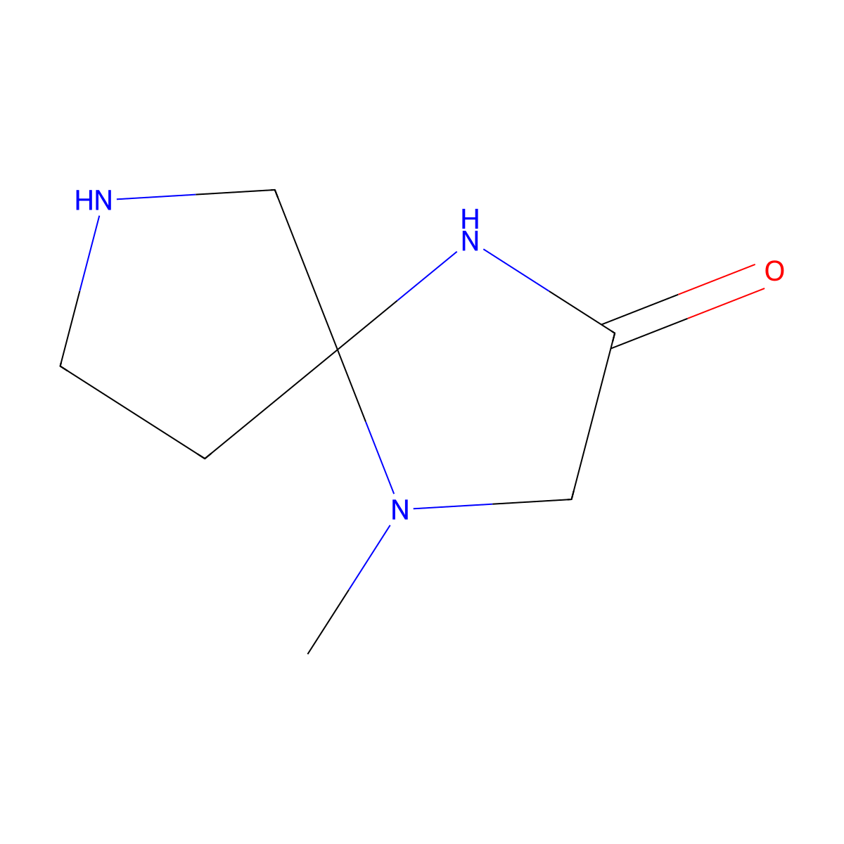 4-Methyl-1,4,7-triazaspiro[4.4]nonan-2-one molecular structure, CAS 2913422-59-8
