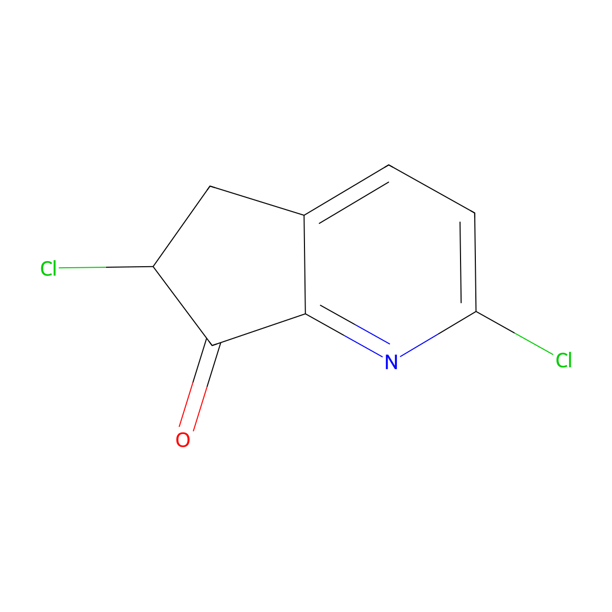 2,6-dichloro-5H,6H,7H-cyclopenta[b]pyridin-7-one molecular structure, CAS 2913422-60-1