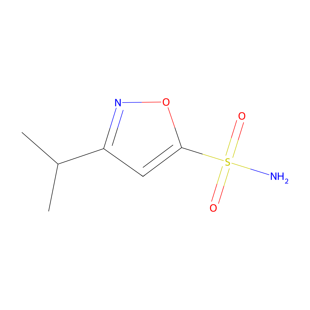 3-(Propan-2-yl)-1,2-oxazole-5-sulfonamide molecular structure, CAS 2913423-20-6