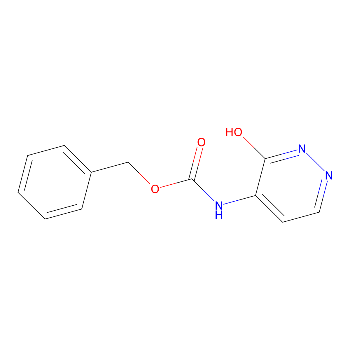 benzyl N-(3-hydroxypyridazin-4-yl)carbamate molecular structure, CAS 2913423-39-7