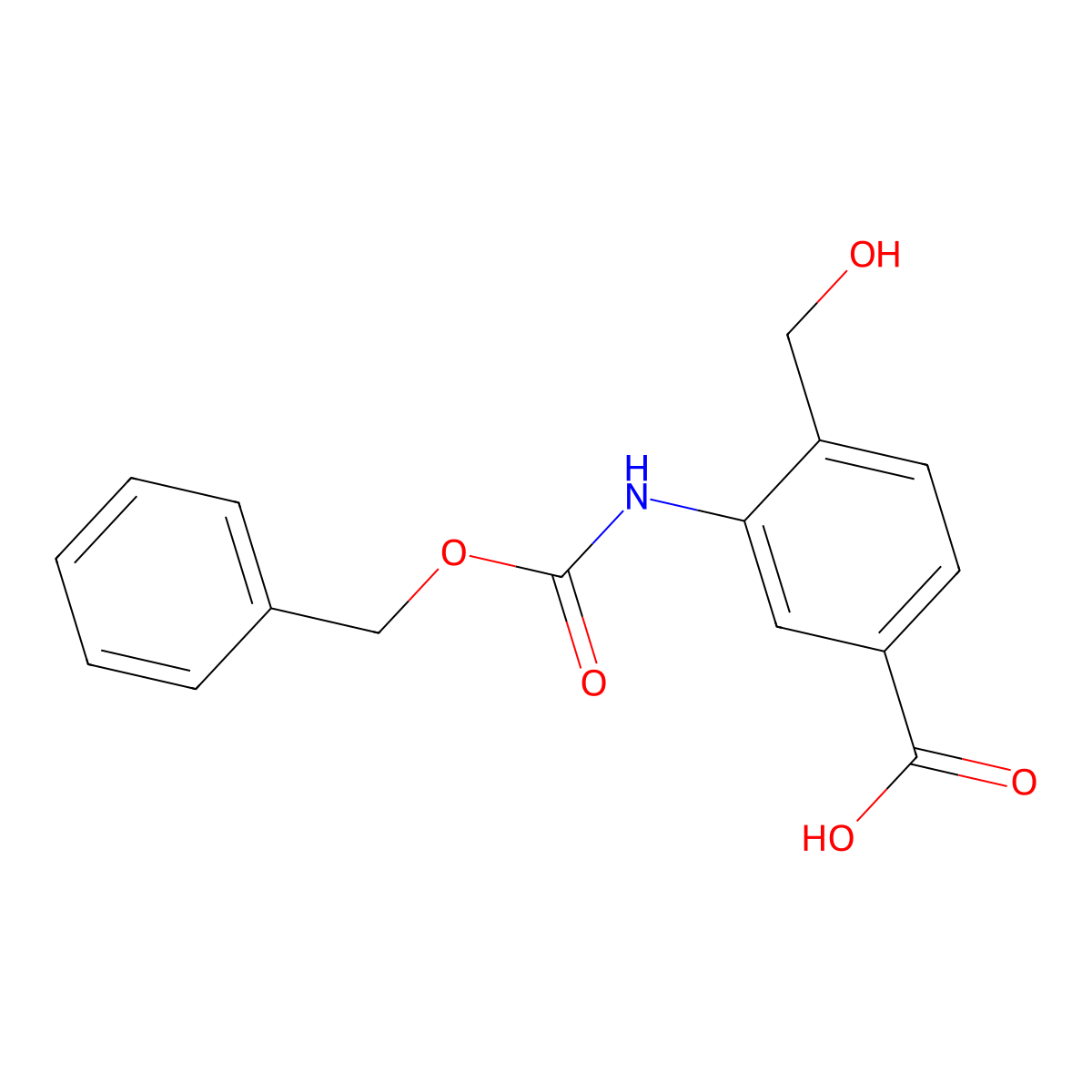 3-{[(Benzyloxy)carbonyl]amino}-4-(hydroxymethyl)benzoic acid molecular structure, CAS 2913423-48-8