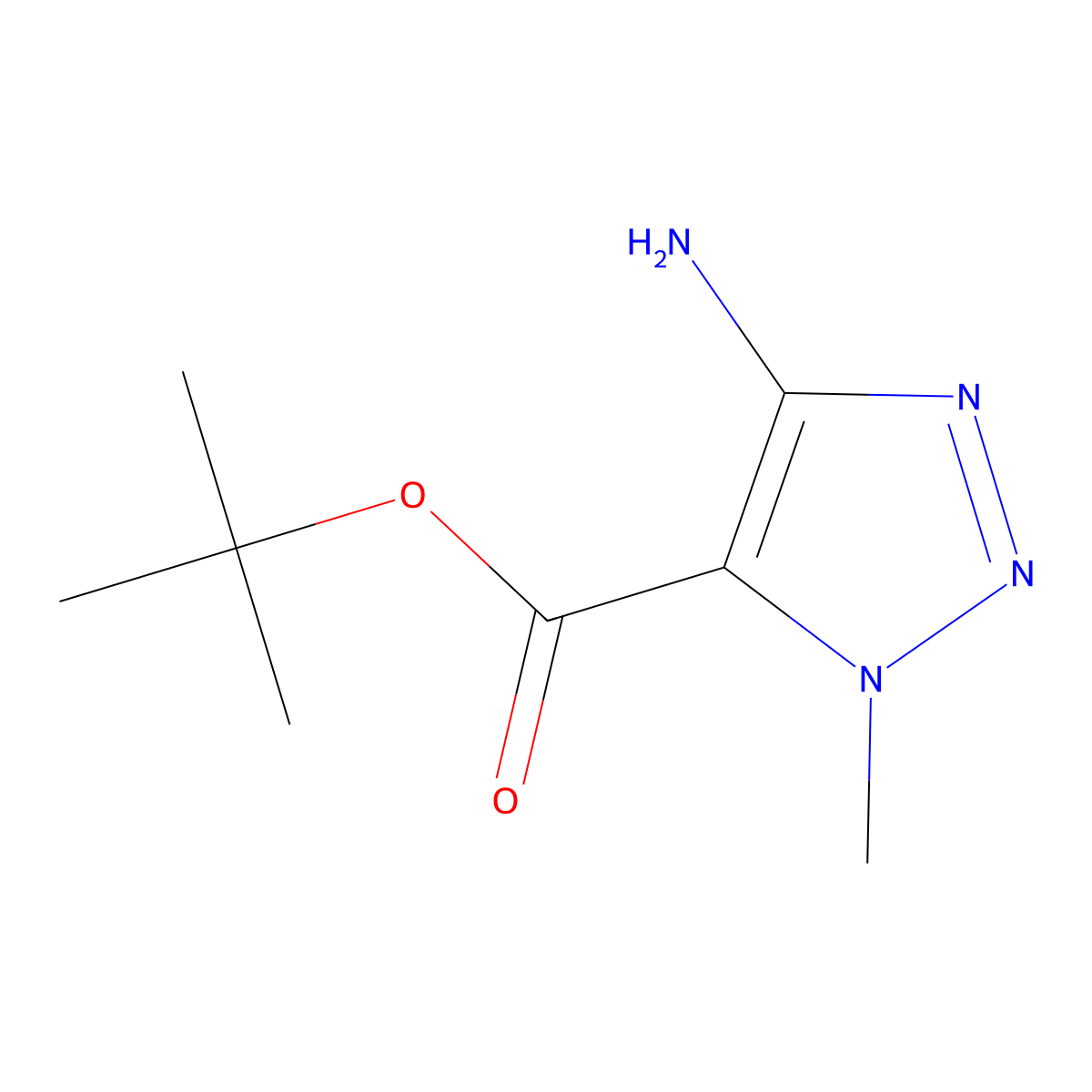 tert-butyl 4-amino-1-methyl-1H-1,2,3-triazole-5-carboxylate molecular structure, CAS 2913423-66-0