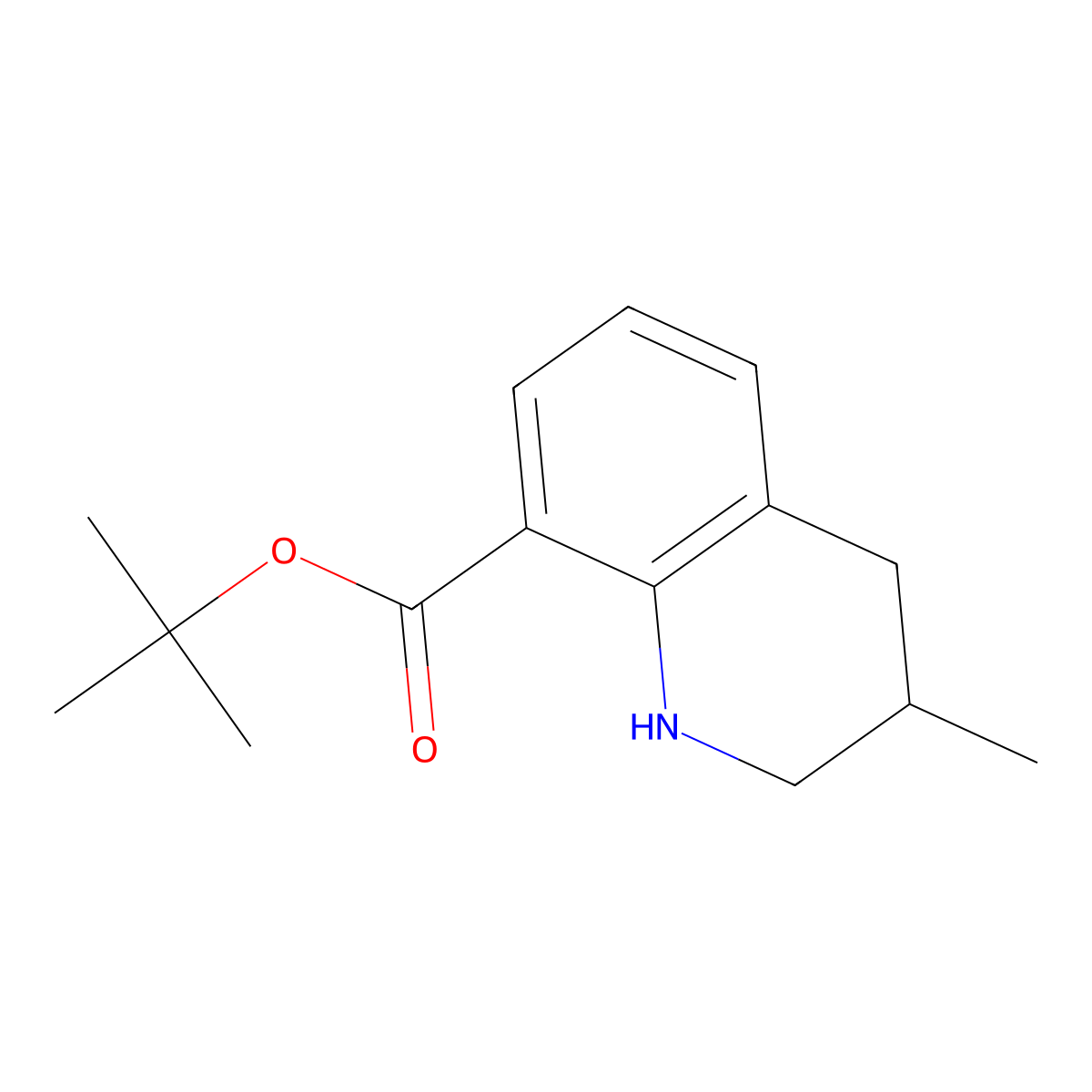 Tert-butyl 3-methyl-1,2,3,4-tetrahydroquinoline-8-carboxylate molecular structure, CAS 2913424-19-6