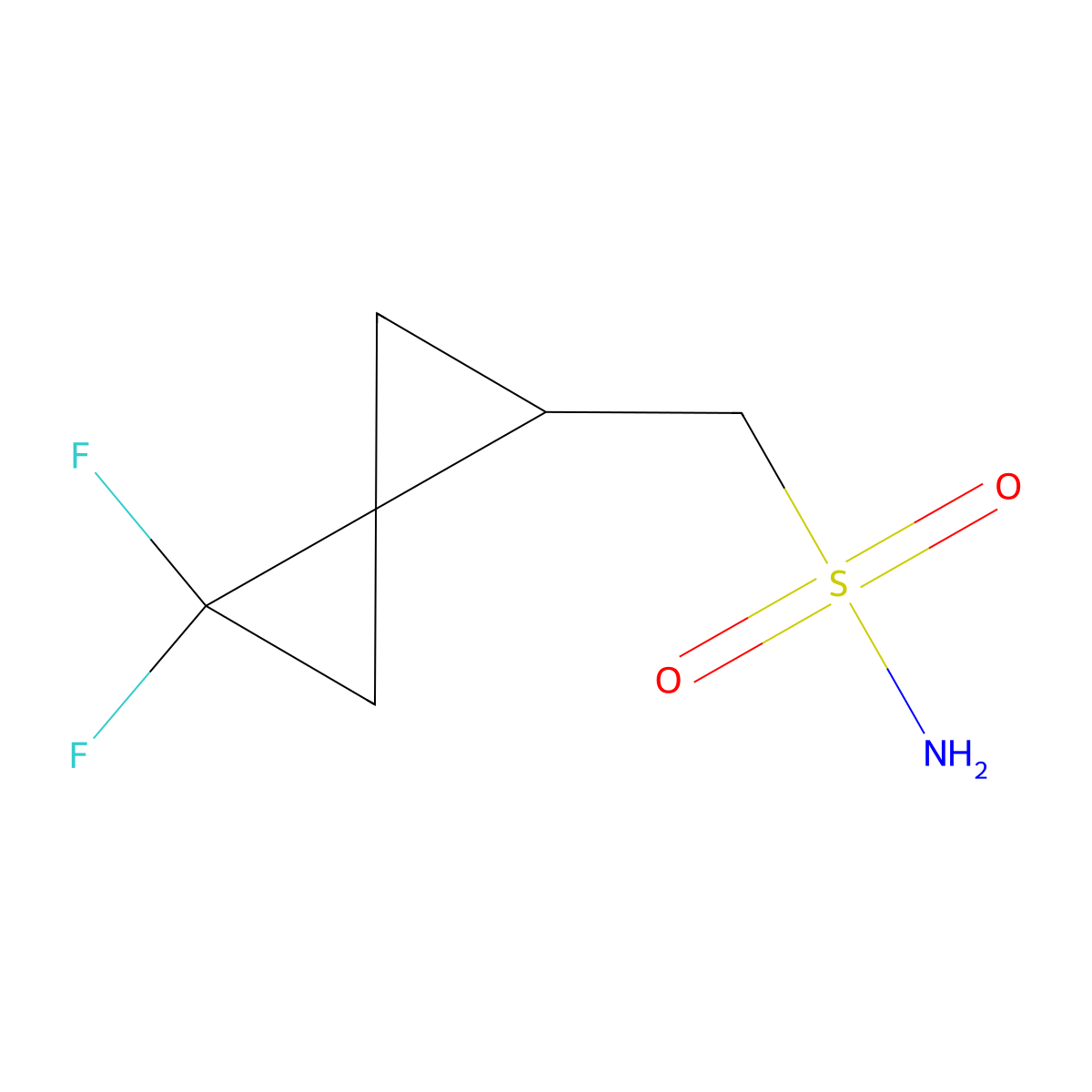 {4,4-Difluorospiro[2.2]pentan-1-yl}methanesulfonamide molecular structure, CAS 2913425-36-0
