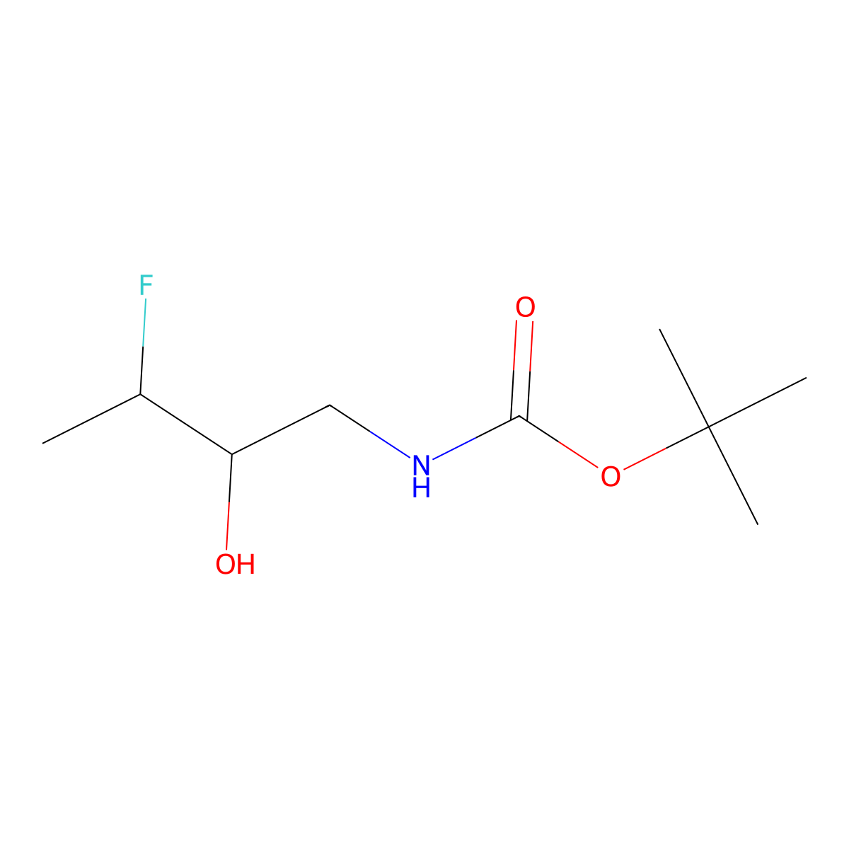 tert-butyl N-(3-fluoro-2-hydroxybutyl)carbamate molecular structure, CAS 2913425-53-1