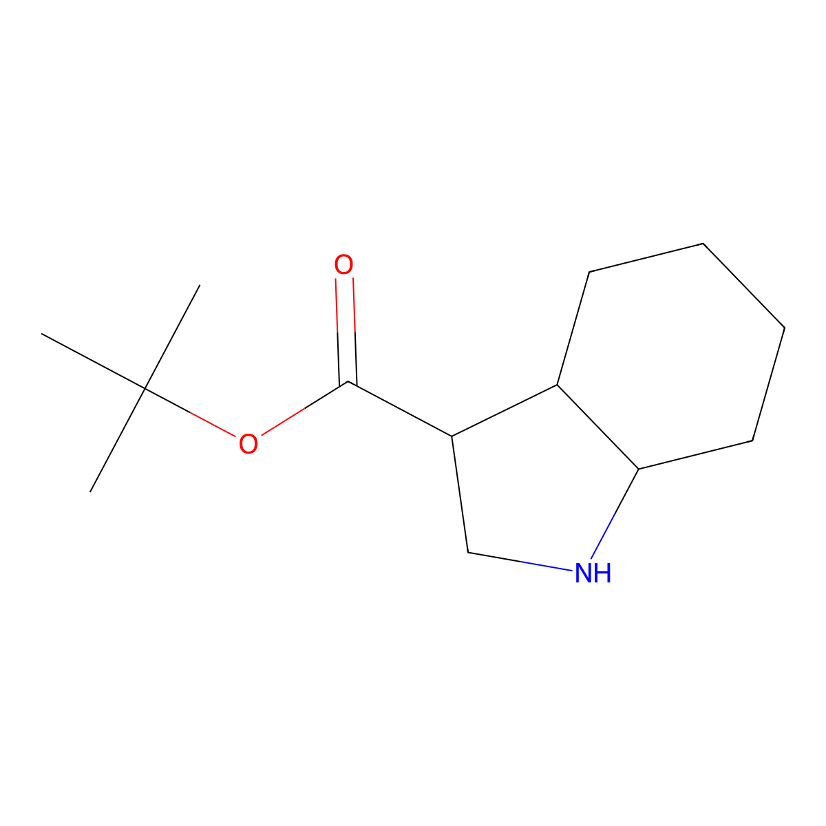 tert-butyl octahydro-1H-indole-3-carboxylate molecular structure, CAS 2913425-72-4