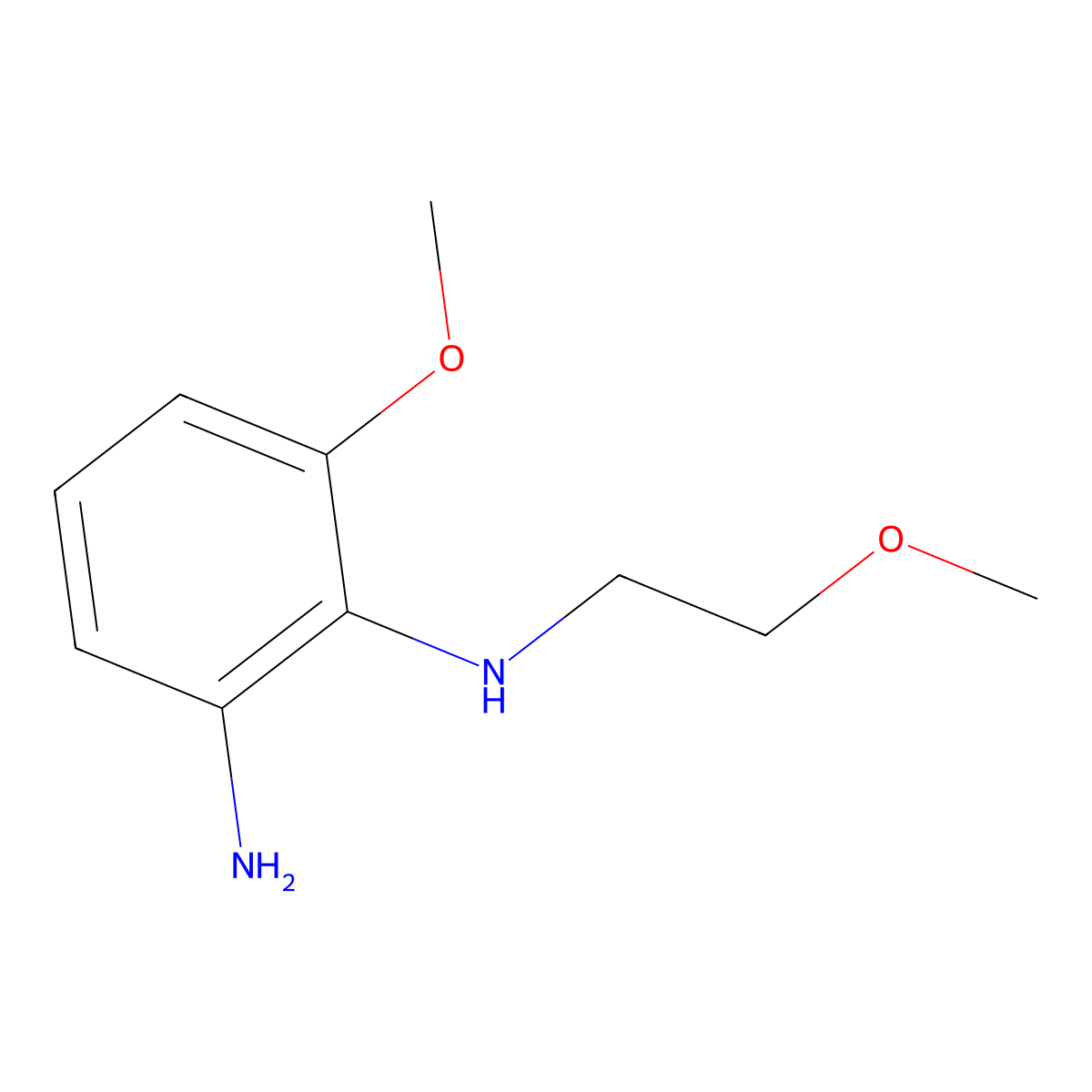 6-methoxy-N1-(2-methoxyethyl)benzene-1,2-diamine molecular structure, CAS 2913426-20-5
