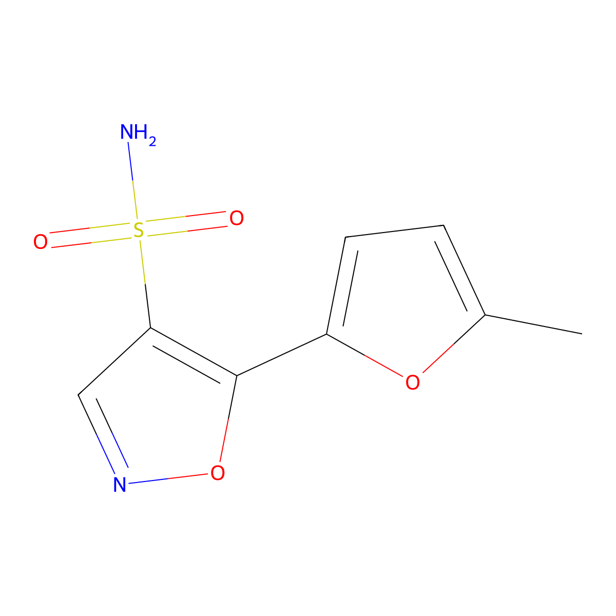 5-(5-Methylfuran-2-yl)-1,2-oxazole-4-sulfonamide molecular structure, CAS 2913426-25-0