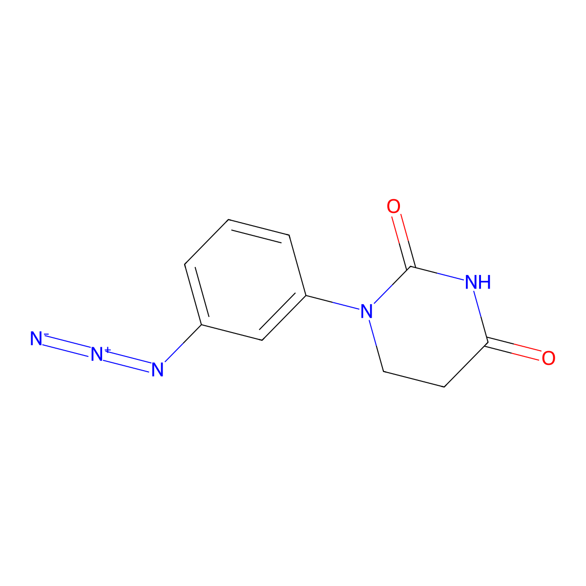 1-(3-Azidophenyl)hexahydropyrimidine-2,4-dione molecular structure, CAS 2913426-35-2