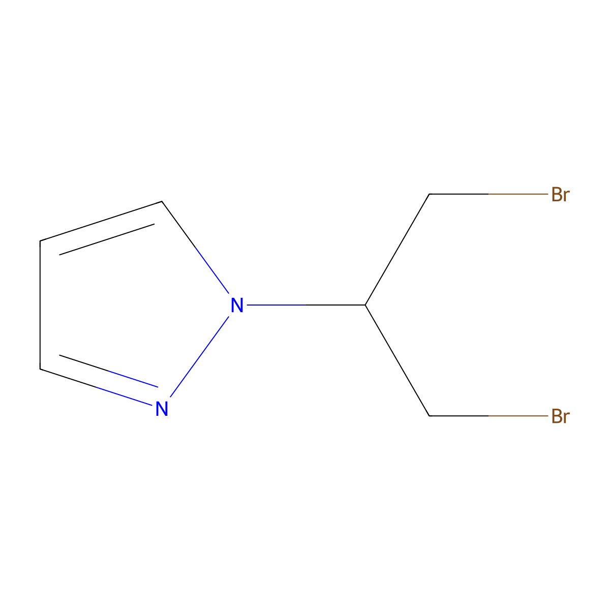 1-(1,3-dibromopropan-2-yl)-1H-pyrazole molecular structure, CAS 2913436-40-3