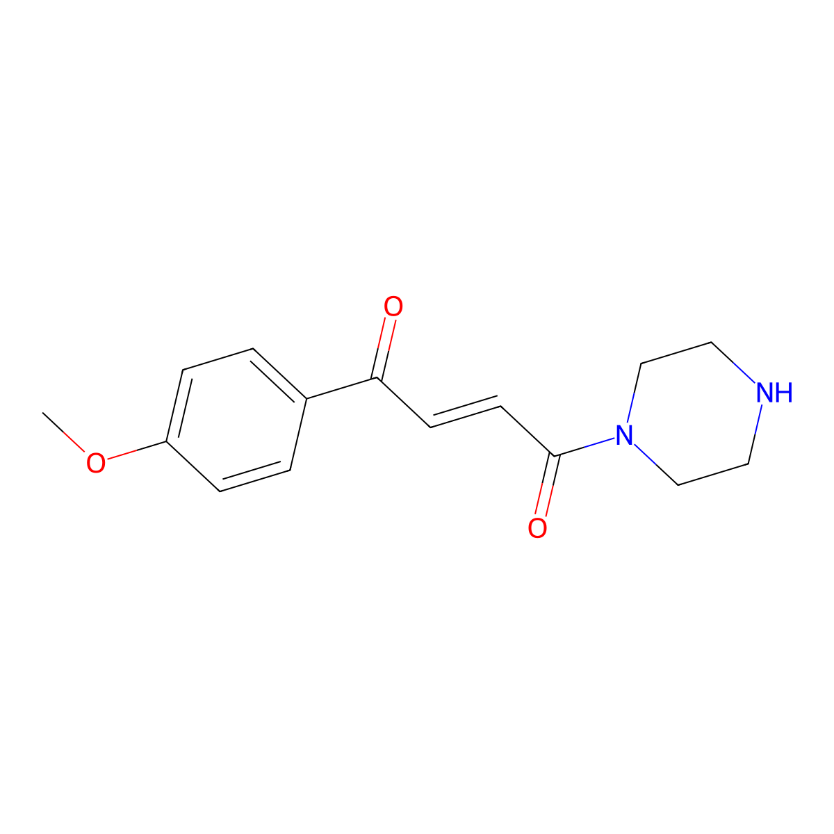 (2E)-1-(4-methoxyphenyl)-4-(piperazin-1-yl)but-2-ene-1,4-dione molecular structure, CAS 2913587-30-9