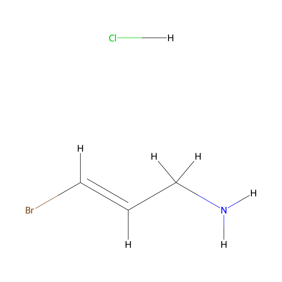 (E)-3-bromoprop-2-en-1-amine;hydrochloride molecular structure, CAS 2913587-36-5