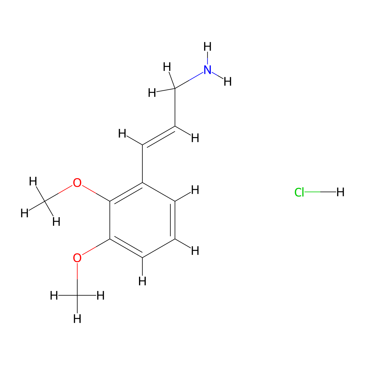 (2E)-3-(2,3-dimethoxyphenyl)prop-2-en-1-amine hydrochloride molecular structure, CAS 2913587-40-1