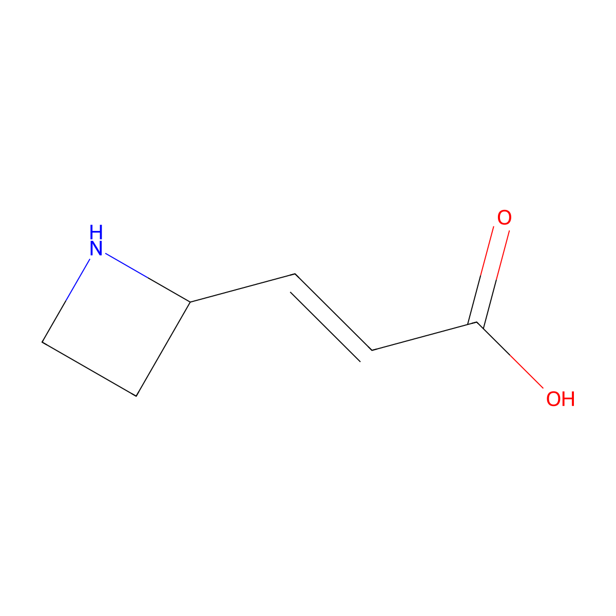(2E)-3-(azetidin-2-yl)prop-2-enoic acid molecular structure, CAS 2913587-50-3