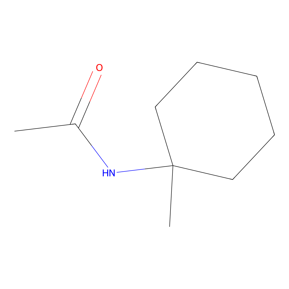 N-(1-Methylcyclohexyl)acetamide molecular structure, CAS 29138-63-4