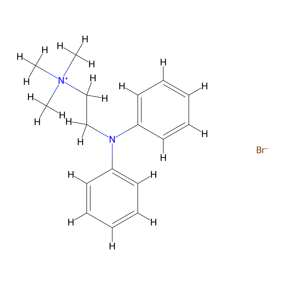 2-(Diphenylamino)-N,N,N-trimethylethan-1-aminium bromide molecular structure, CAS 2914-43-4