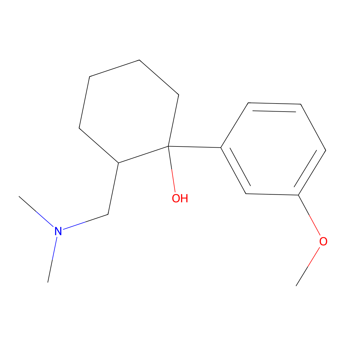 2-((Dimethylamino)methyl)-1-(3-methoxyphenyl)cyclohexanol molecular structure, CAS 2914-77-4