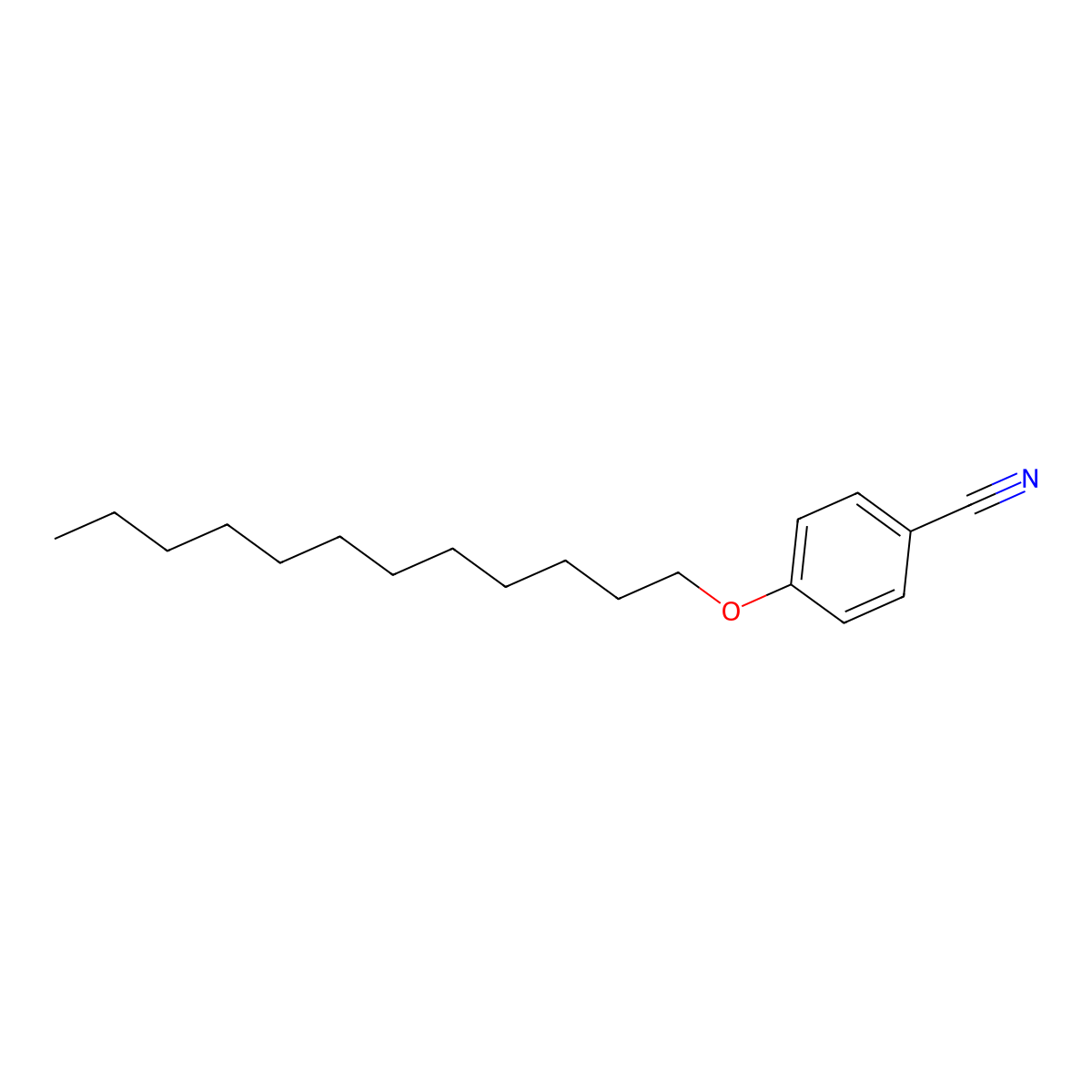 4-Dodecyloxybenzonitrile molecular structure, CAS 29147-92-0