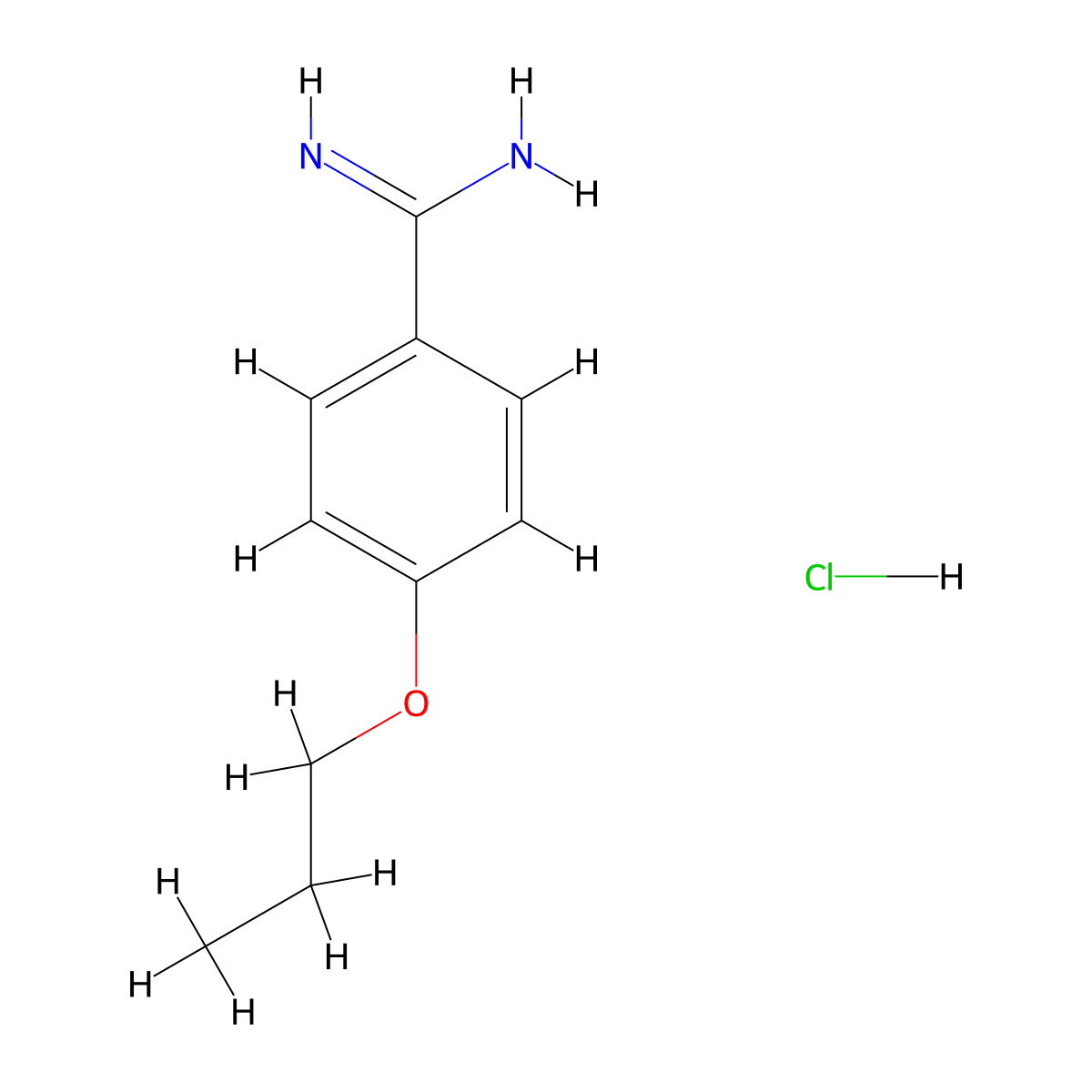 4-Propoxybenzimidamide hydrochloride molecular structure, CAS 29148-01-4
