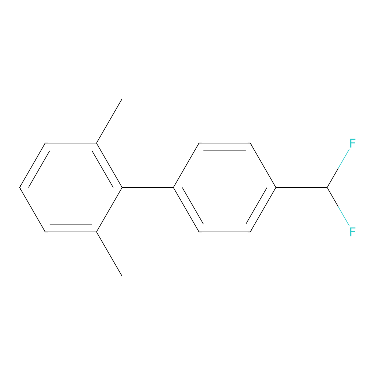 1,1'-Biphenyl, 4'-(difluoromethyl)-2,6-dimethyl- molecular structure, CAS 2914938-11-5