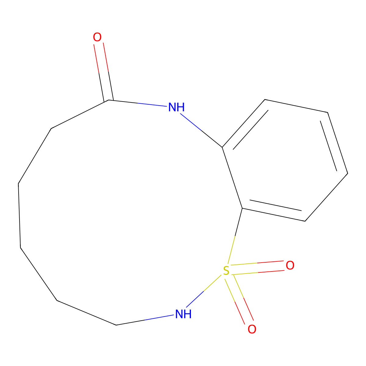 2,3,4,5,6,7,8,9-Octahydro-1lambda6,2,9-benzothiadiazacycloundecine-1,1,8-trione molecular structure, CAS 2914973-38-7