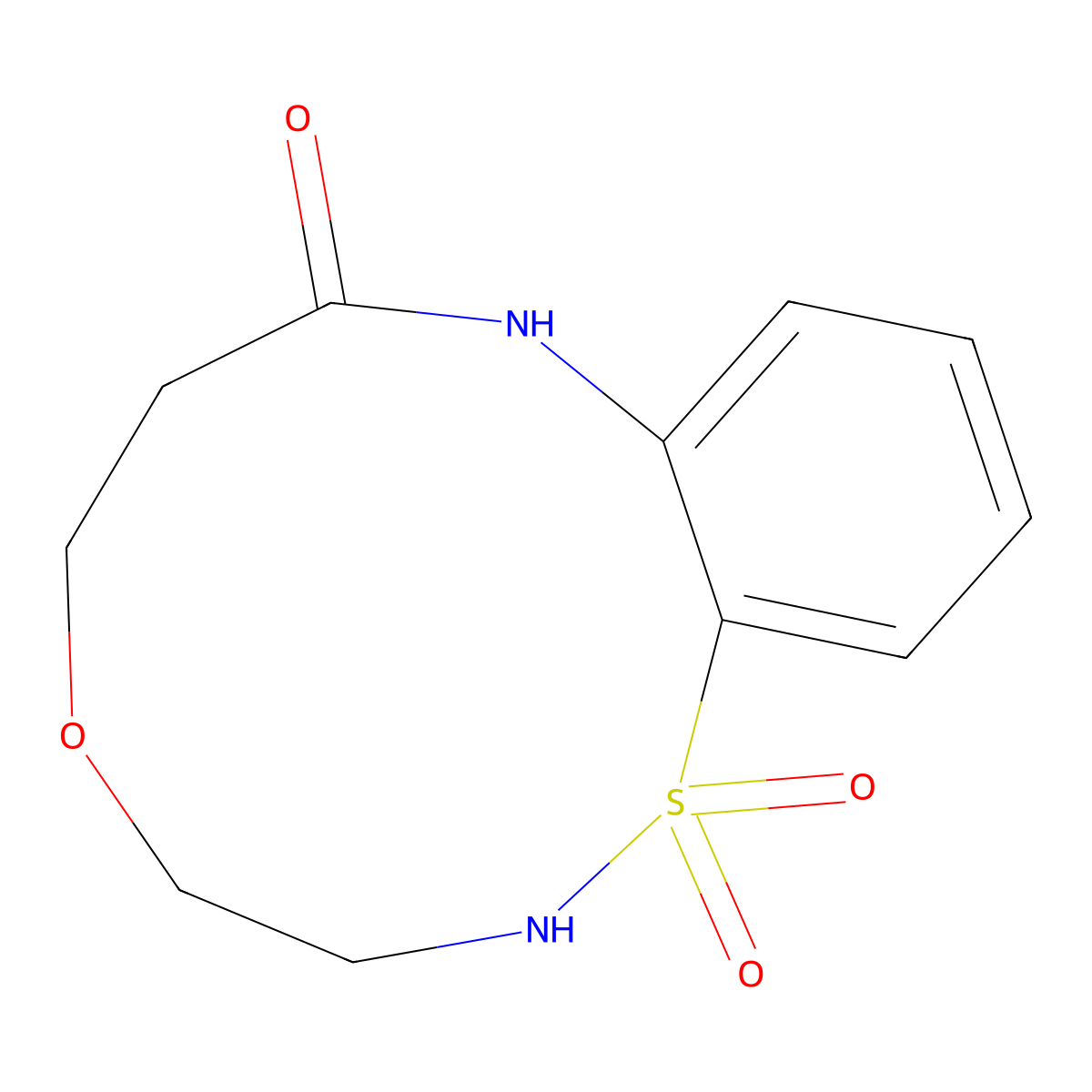 3,4,6,7,8,9-hexahydro-2H-5,1lambda6,2,9-benzoxathiadiazacycloundecine-1,1,8-trione molecular structure, CAS 2914973-50-3