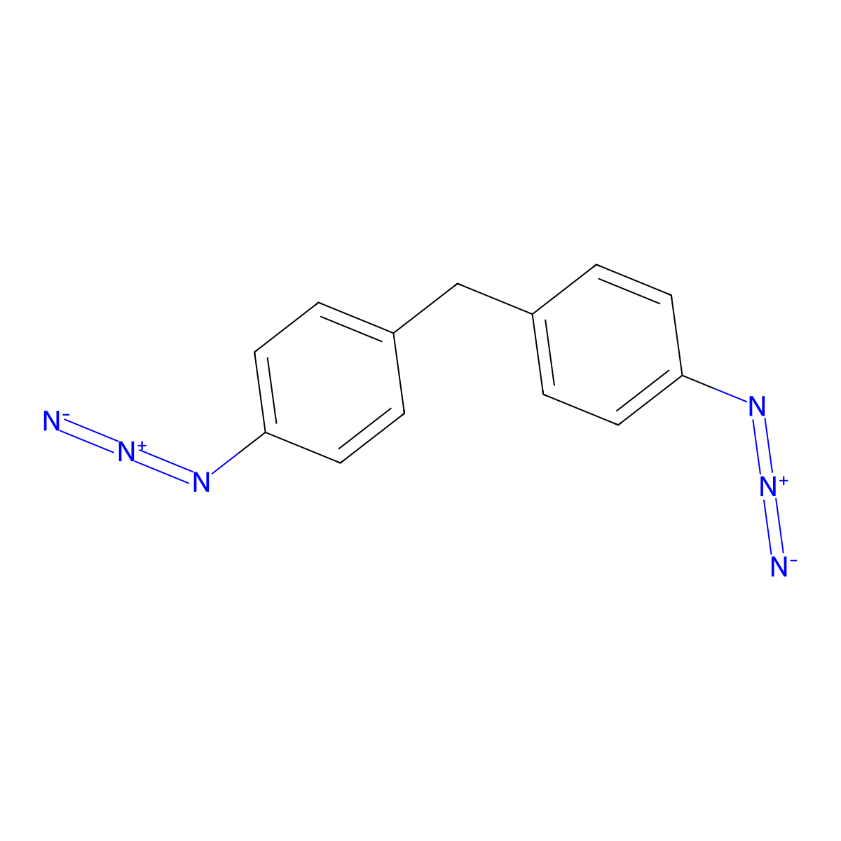1,1'-Methylenebis(4-azidobenzene) molecular structure, CAS 2915-44-8