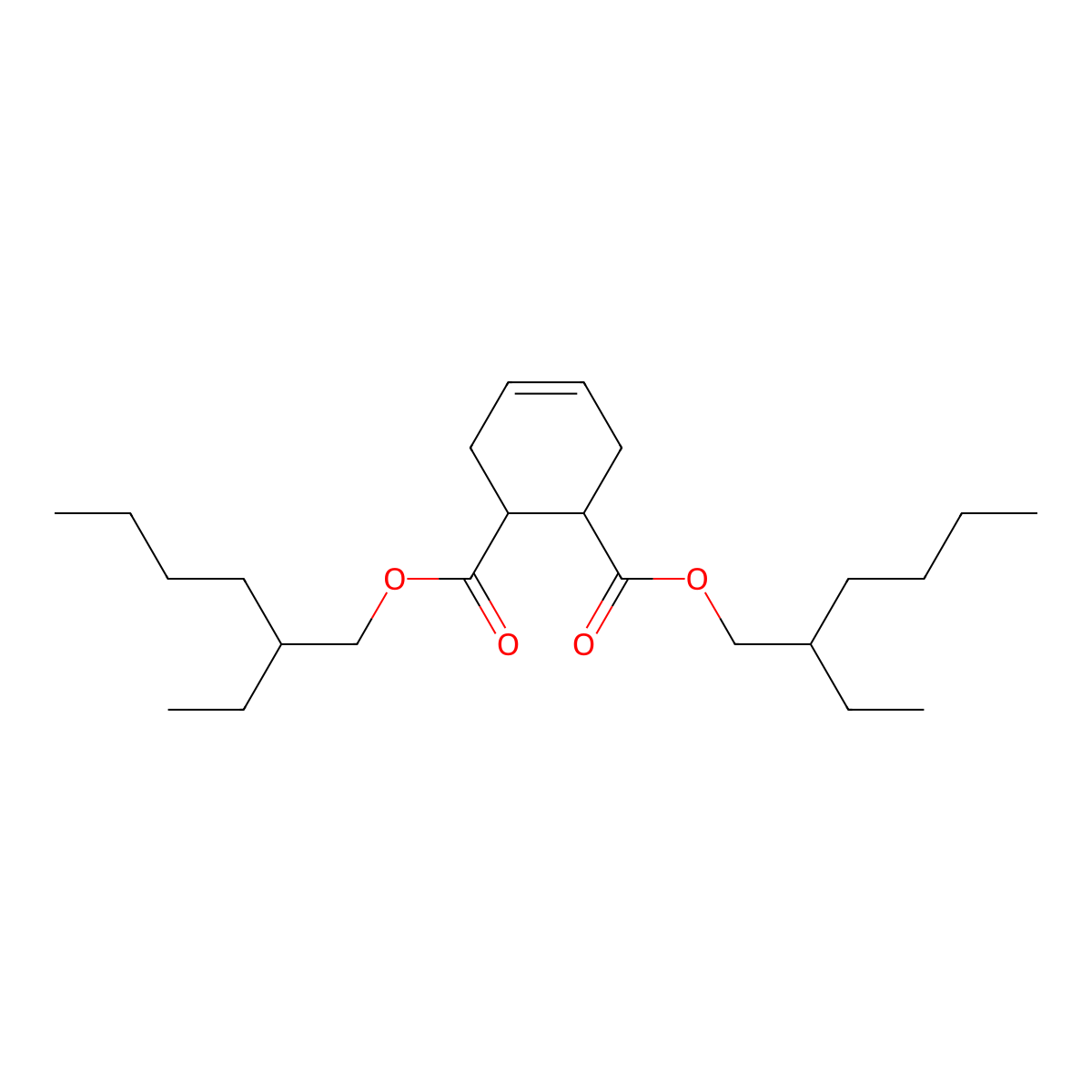 1,2-Bis(2-ethylhexyl) 4-cyclohexene-1,2-dicarboxylate molecular structure, CAS 2915-49-3