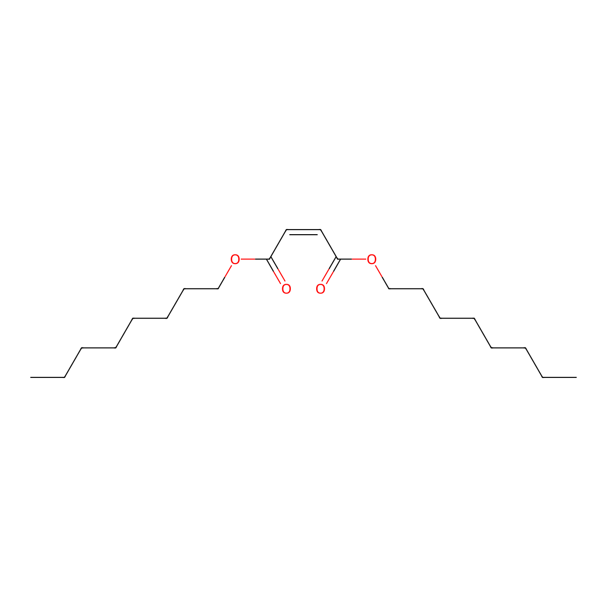 Di-n-octyl maleate molecular structure, CAS 2915-53-9